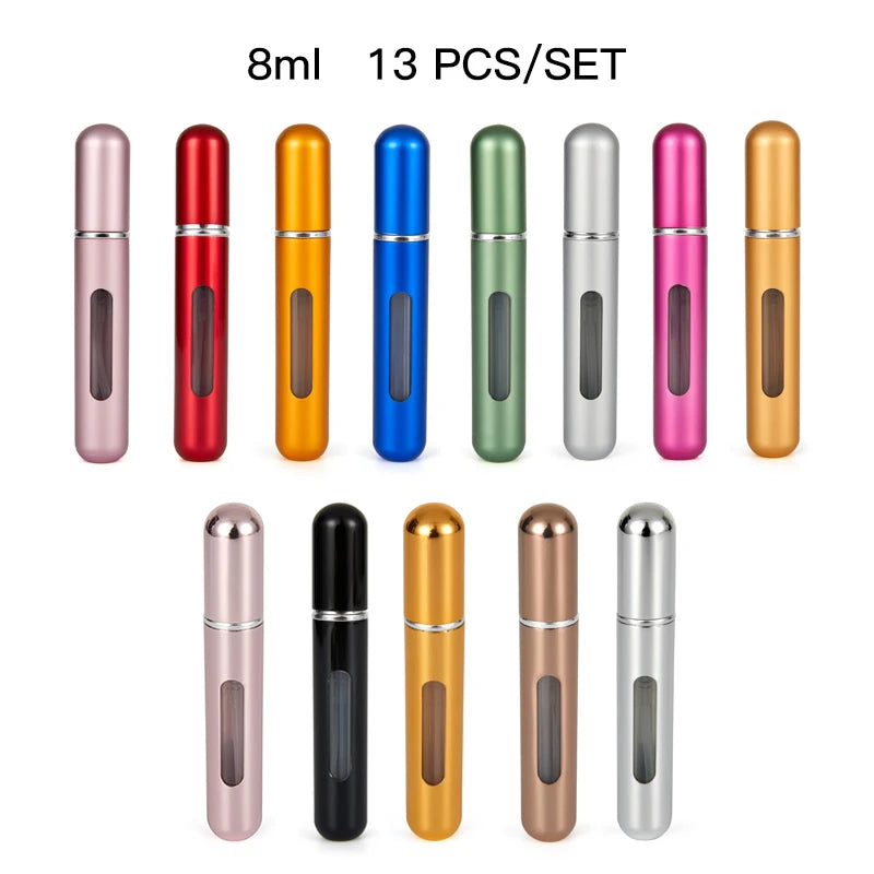 Flacon de parfum en set 8ml 5ml Bouteille rechargeable avec pompe de pulvérisation Conteneurs cosmétiques vides Atomiseur de voyage Livraison gratuite