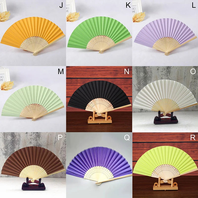 Éventails pliants portables en papier et bambou, blancs, à faire soi-même, pour la calligraphie, la peinture, décoration de mariage, cadeaux de mariage