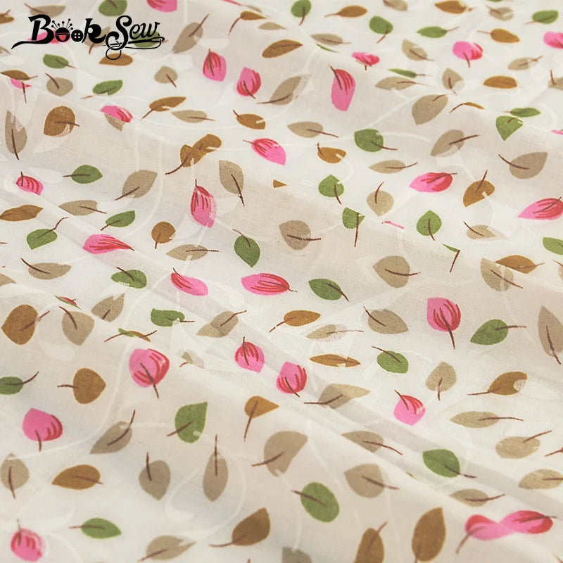 Schöner frischer rot bedruckter Stoff mit Blumenmustern, dünner Stoff aus 100 % Baumwolle, Patchwork für DIY-Bastelarbeiten, Heimtextilien, Meterware