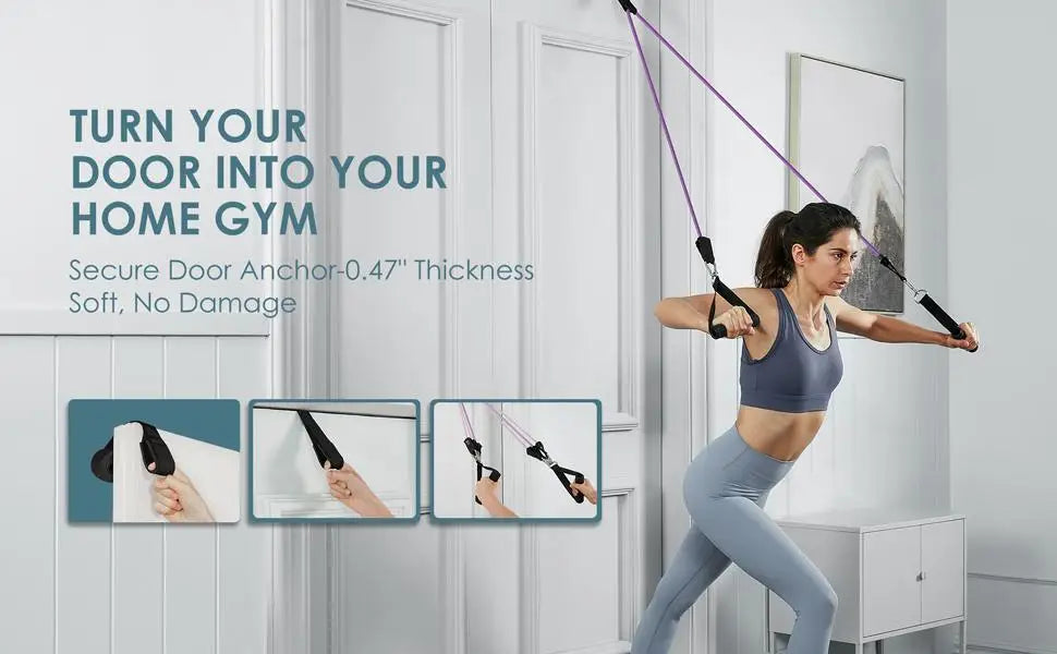 360lbs Fitness Übungen Widerstandsbänder Set Elastische Tubes Zugseil Yogaband Trainingsausrüstung für Zuhause Fitnessstudio Gewicht