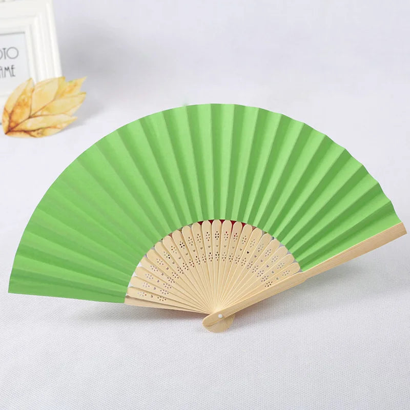 Éventails pliants portables en papier et bambou, blancs, à faire soi-même, pour la calligraphie, la peinture, décoration de mariage, cadeaux de mariage