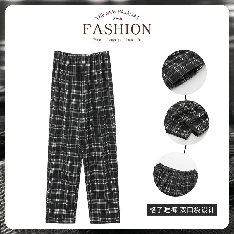 Nouveau style Vente chaude Coton carreaux Pyjama Pantalon pour Adultes Ameublement Coton Pantalon Coton Pyjama Homme Bas de sommeil Vêtements d'intérieur