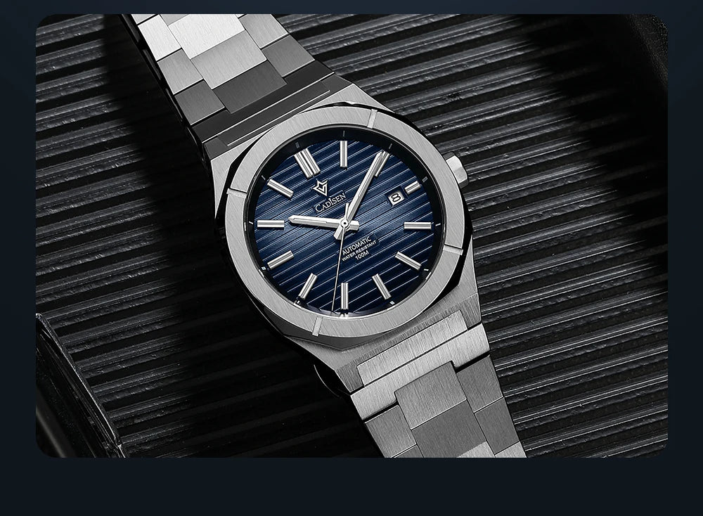 CADISEN Taucheruhr Retro Luxus Saphirglas MIYOTA 8215 Deutscher Designer Herren Automatikuhr Mechanisch 10Bar Wasserdicht Leuchtend