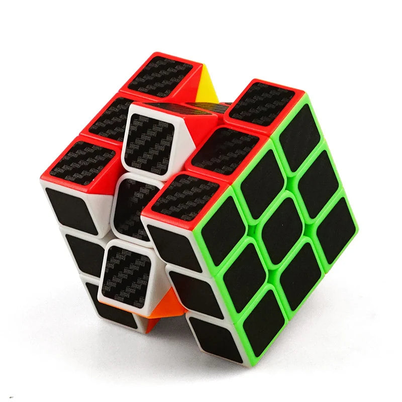 Cube magique autocollant en fibre de carbone 3x3x3 et 2x2, puzzle de vitesse 3x3 Cubo Magico, jouets éducatifs pour enfants, cadeaux