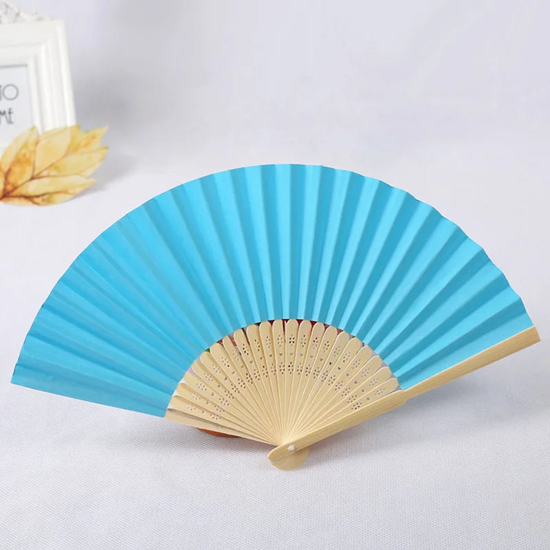 Éventails pliants portables en papier et bambou, blancs, à faire soi-même, pour la calligraphie, la peinture, décoration de mariage, cadeaux de mariage