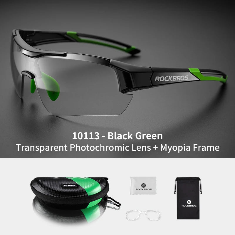 ROCKBROS Lunettes de cyclisme photochromiques Lunettes de vélo VTT Homme Lunettes de soleil Sport Lunettes de protection Cyclisme sur route