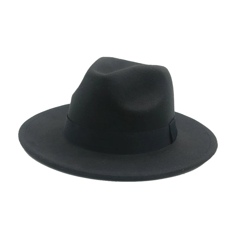 Chapeau Fedora Femme Chapeaux d'hiver pour femmes Bande de ruban Chapeau homme Large bord Classique Beige Mariage Eglise Chapeau melon Nouvelle casquette chapeau femme