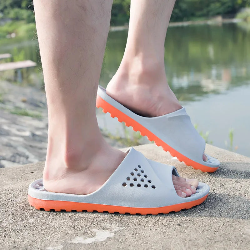 Cla. de Homme Sandales Antidérapantes Massage d'Été Claquettes de Bain Chaussures de Plage pour Hommes