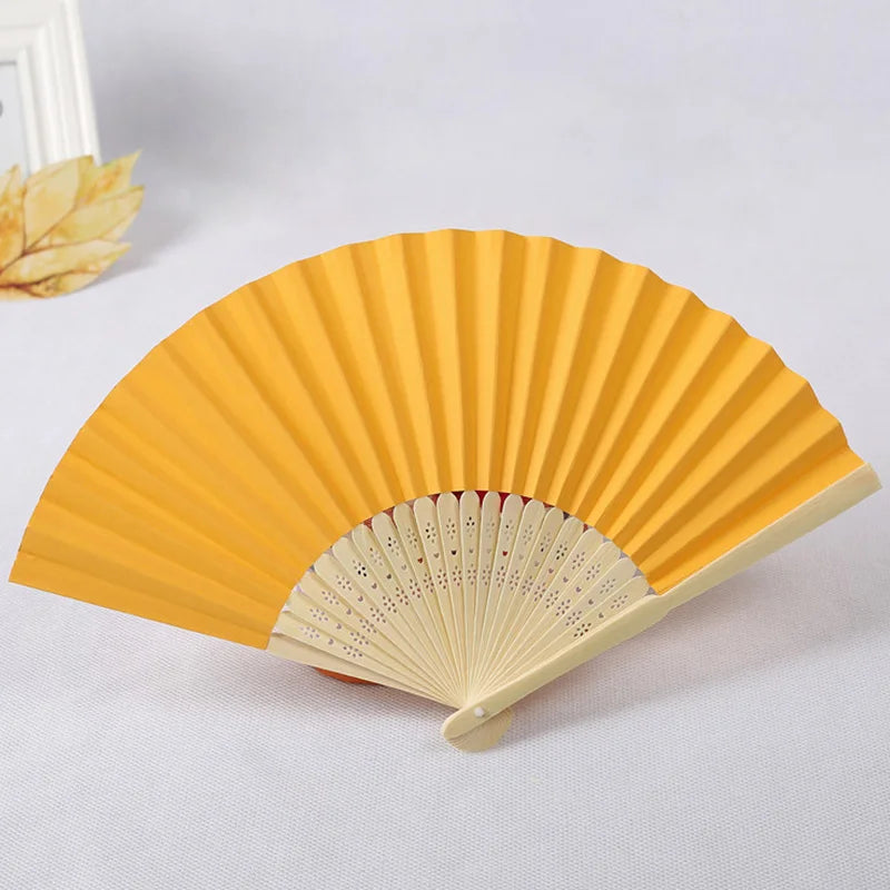 Éventails pliants portables en papier et bambou, blancs, à faire soi-même, pour la calligraphie, la peinture, décoration de mariage, cadeaux de mariage