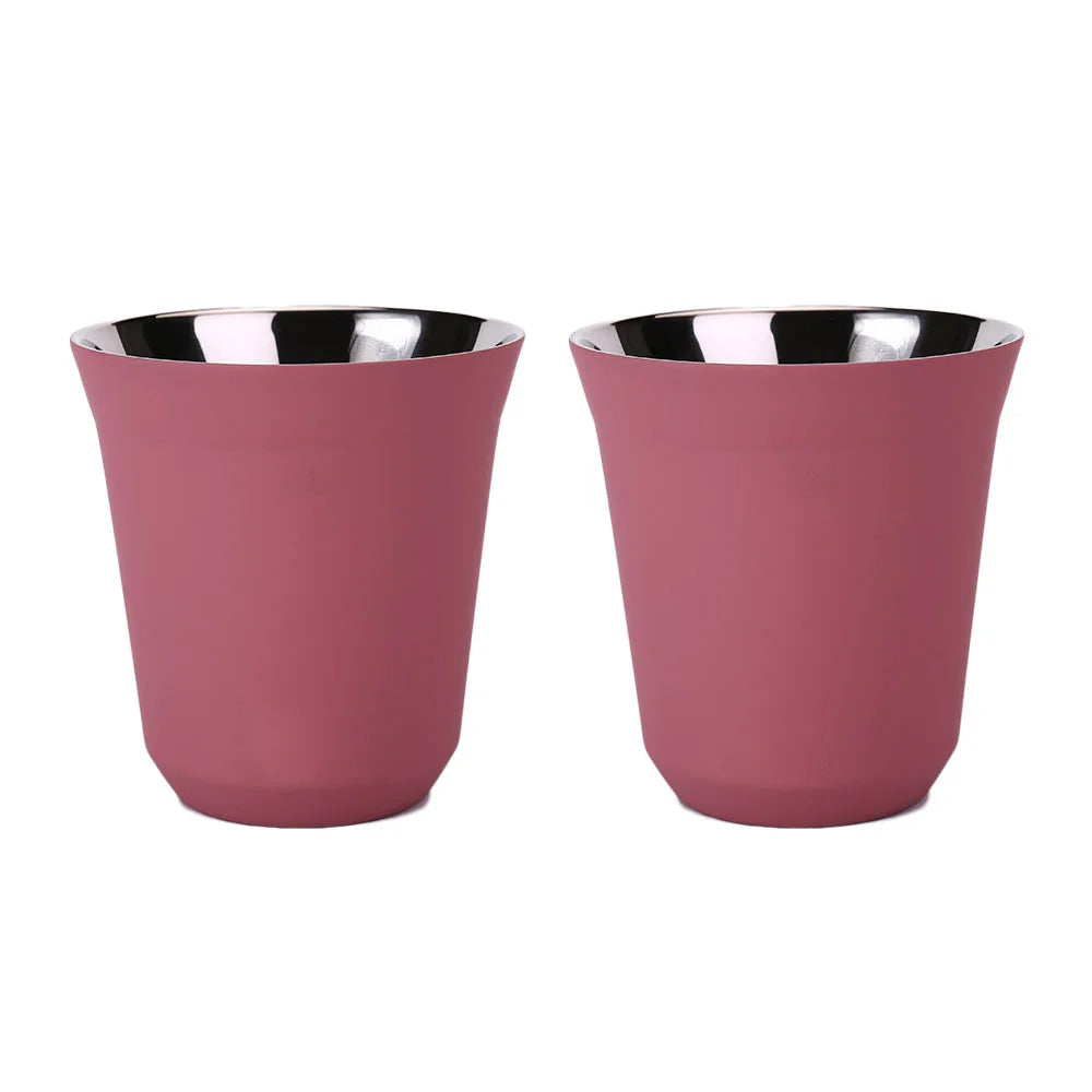 Tasses à espresso 80 ML/160 ML en acier inoxydable 304, tasses à café isothermes à double paroi, lavables au lave-vaisselle, tasses de petite capacité
