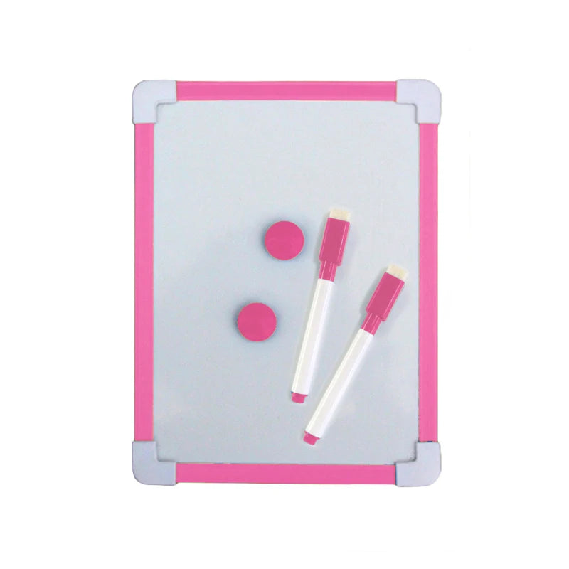 Tableau blanc magnétique pour enfants 20.5*15.6cm, 5 couleurs de cadre, mini tableau de dessin effaçable à sec, petites ardoises suspendues avec stylo