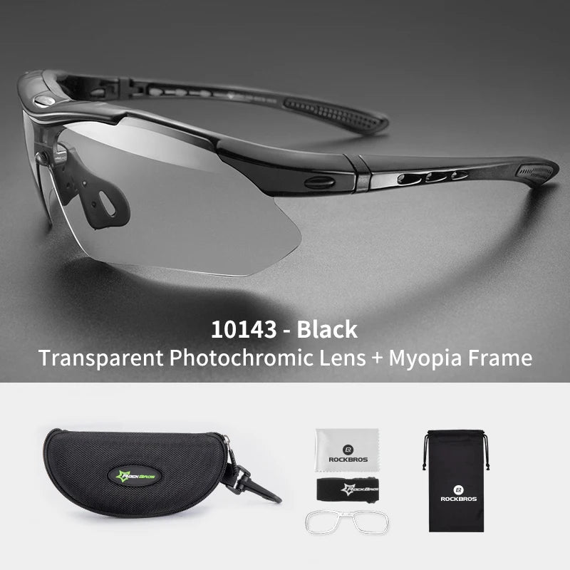 ROCKBROS Lunettes de cyclisme photochromiques Lunettes de vélo VTT Homme Lunettes de soleil Sport Lunettes de protection Cyclisme sur route