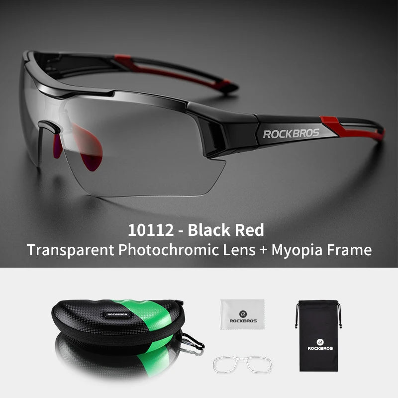 ROCKBROS Lunettes de cyclisme photochromiques Lunettes de vélo VTT Homme Lunettes de soleil Sport Lunettes de protection Cyclisme sur route