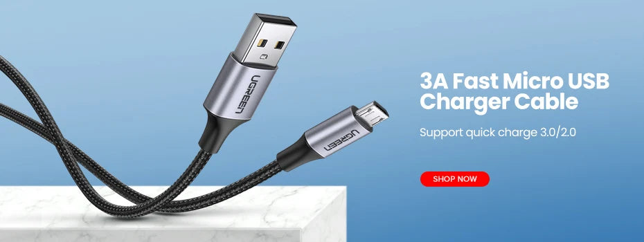 UGREEN Micro USB Cable Fast Quick Charger Cable USB to Micro USB 2.0 Android Charging Cord for Samsung Galaxy S7 S6 Note Wire