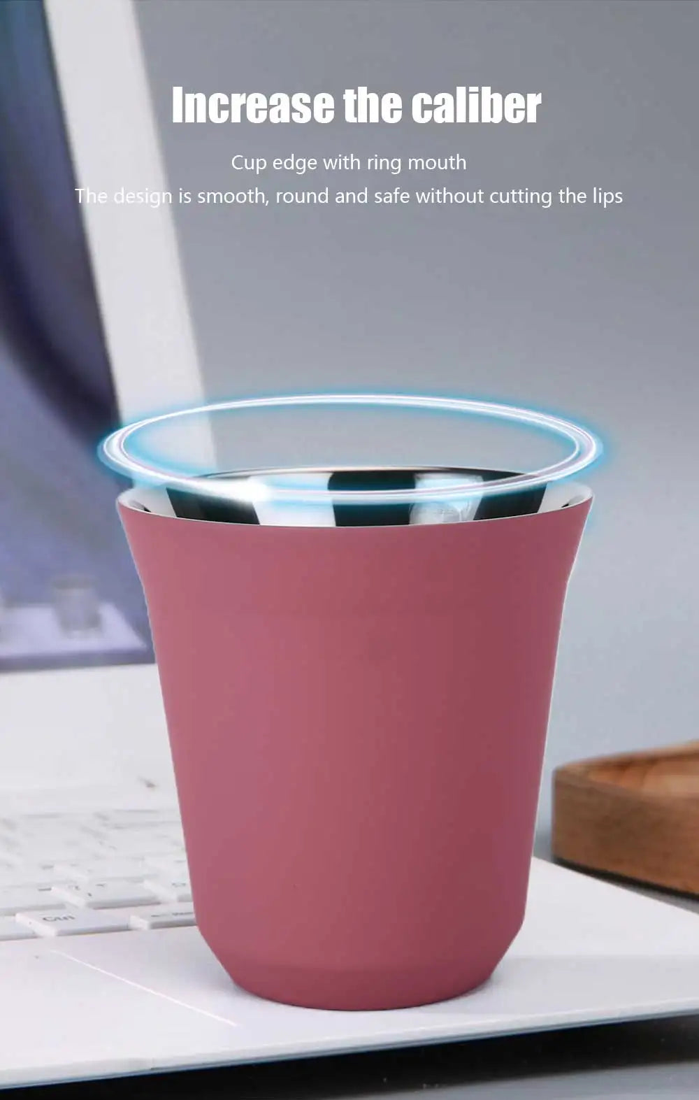 Tasses à espresso 80 ML/160 ML en acier inoxydable 304, tasses à café isothermes à double paroi, lavables au lave-vaisselle, tasses de petite capacité