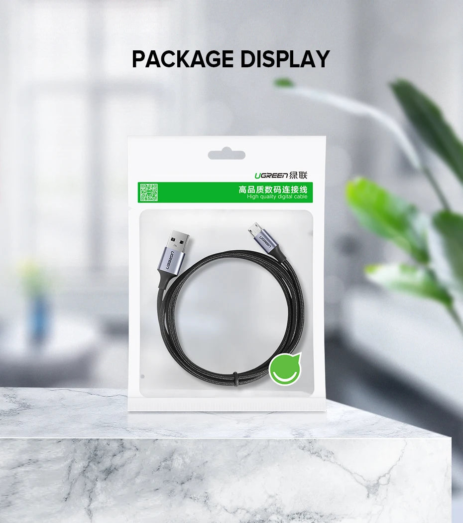 UGREEN Micro USB Cable Fast Quick Charger Cable USB to Micro USB 2.0 Android Charging Cord for Samsung Galaxy S7 S6 Note Wire