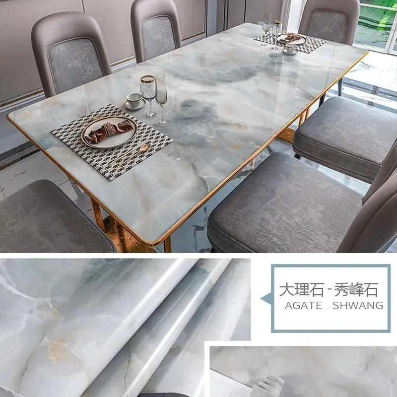 Marble Vinyl Film DIY Self Adhesive Wallpaper Bathroom Kitchen Cupboard Countertops Contact Paper PVC Waterproof Wall Stickers