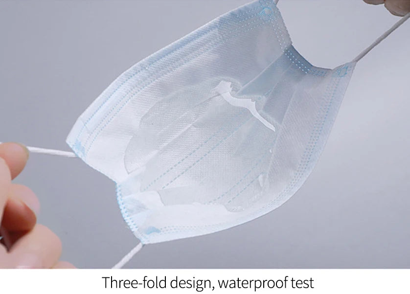 Mouth Masks 3-layer Anti-Dust Disposable Mascarillas  Non Woven Meltblown Cloth Masks Elastic Ear Loop Face Mask