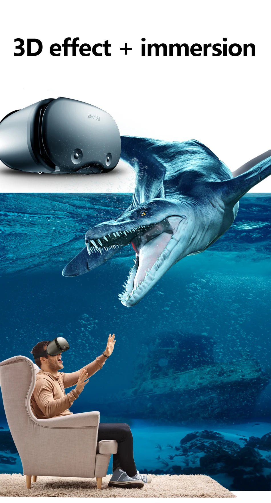 3D Virtual Reality VR Brille für iPhone Android Smartphone Handy Helm Headset mit echten Linsen Goggles Geräte
