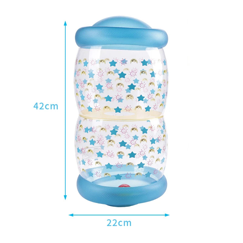 Krabbel-Lernrolle mit Glöckchen Kleinkind Stehend Früherziehungsspielzeug Aufblasbares Spielzeug Säuglingsrolle PVC Baby-Zappelspielzeug