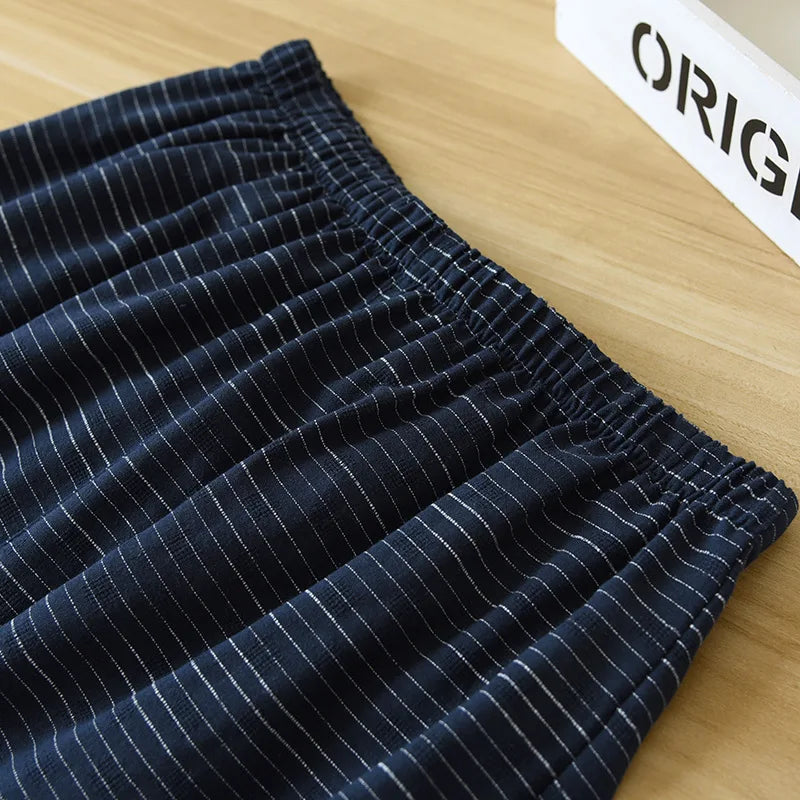 Neuer japanischer Kimono Kurzarm-Shorts-Anzug Herren Pyjama Zweiteiler Sommer Baumwolle Yukata Übergröße Bademantel Nachtwäsche für Herren
