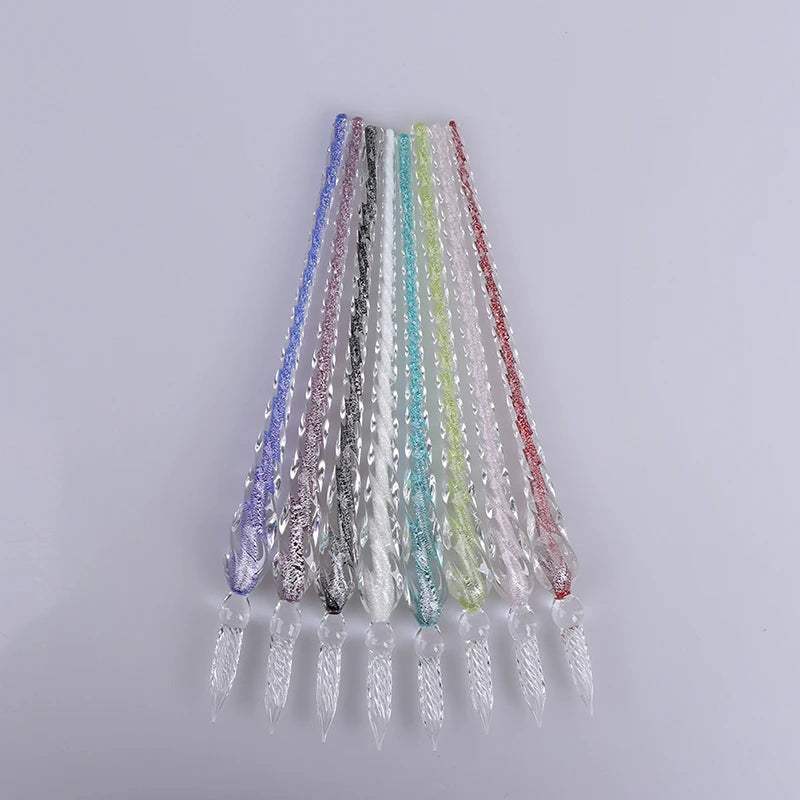 1 Pc Vintage Glass Dip Dipping Pen Signature Filling Ink Fountain Pens Glass Drip Fountain Pen