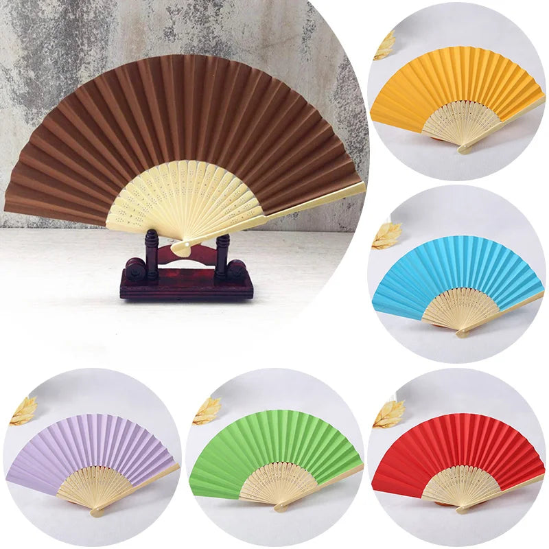 Éventails pliants portables en papier et bambou, blancs, à faire soi-même, pour la calligraphie, la peinture, décoration de mariage, cadeaux de mariage