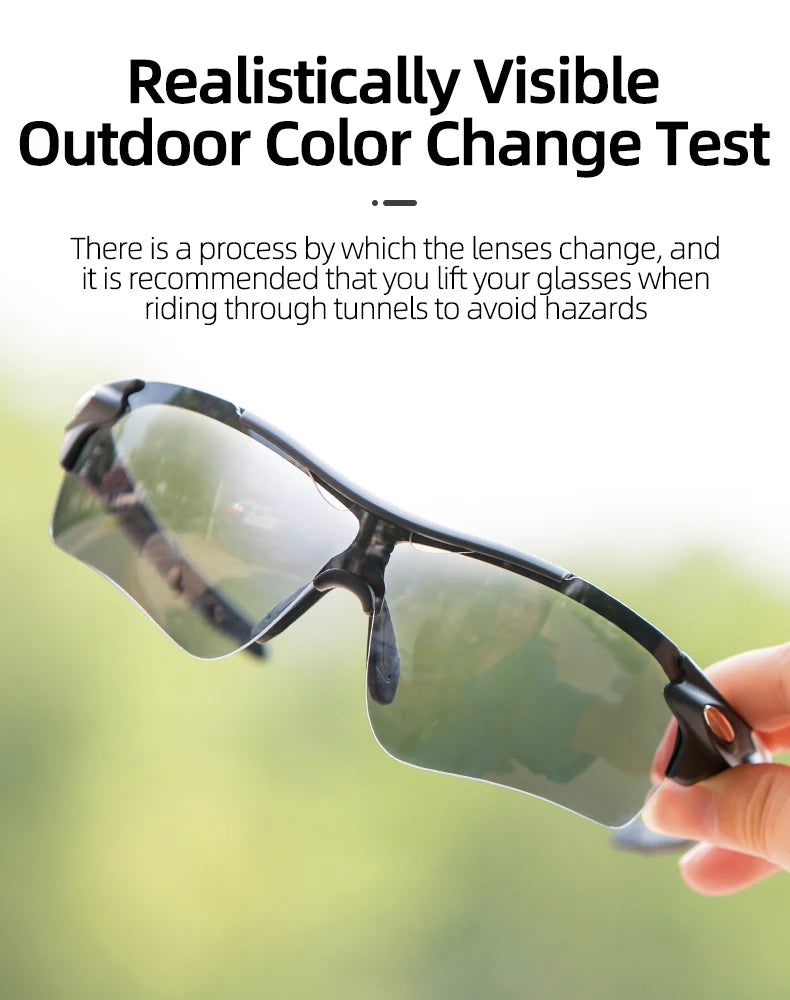 ROCKBROS Lunettes de cyclisme photochromiques Lunettes de vélo VTT Homme Lunettes de soleil Sport Lunettes de protection Cyclisme sur route