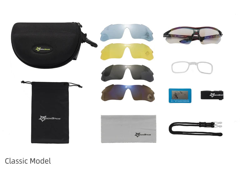 ROCKBROS Lunettes de cyclisme photochromiques Lunettes de vélo VTT Homme Lunettes de soleil Sport Lunettes de protection Cyclisme sur route