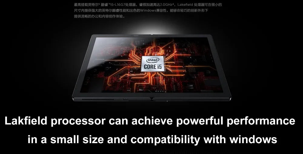 World's First Foldable PC Lenovo ThinkPad X1 Fold Laptop+Tablet 13.3 Inch 2048x1536 OLED Touch i5-L16G7 Type-C WiFi 6 5G WiFi