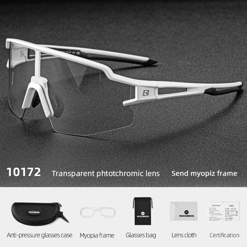 ROCKBROS Lunettes de cyclisme photochromiques Lunettes de vélo VTT Homme Lunettes de soleil Sport Lunettes de protection Cyclisme sur route