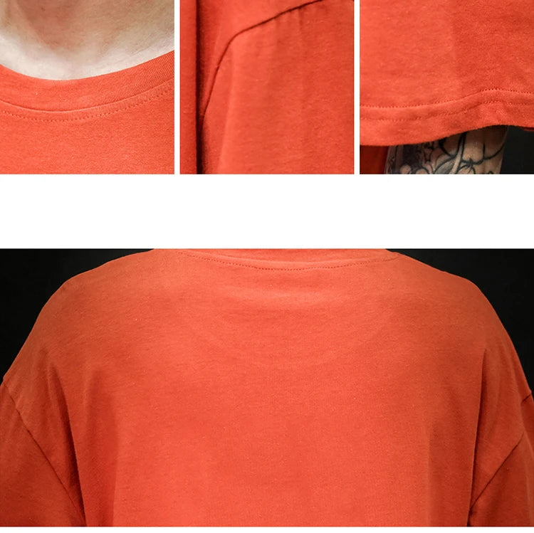 LEGIBLE 2025 Sommer Herren T-Shirt Lässiges lockeres Baumwoll-Kurzarm-T-Shirt Herren Oberteil T-Shirt Herren