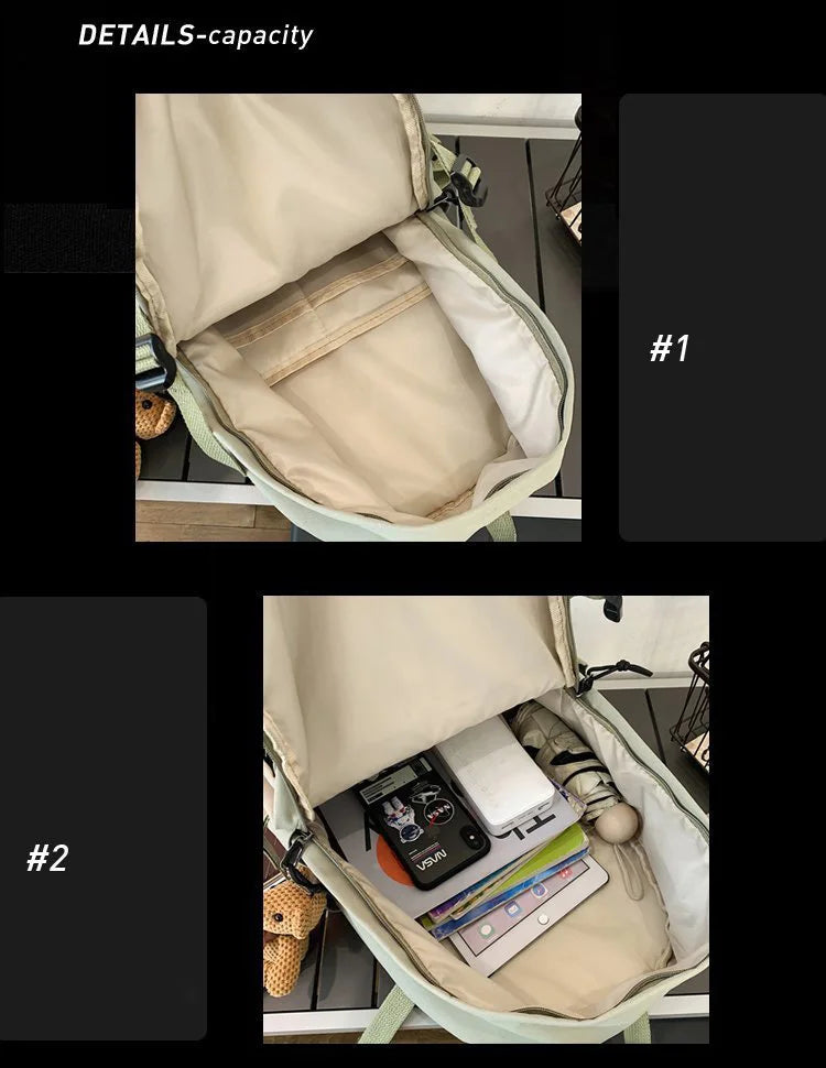Mehrere Taschen Rucksack Herren Segeltuch Schnalle Designer Tasche Teenager Laptop Rucksäcke Studenten College Schultaschen Für Frauen