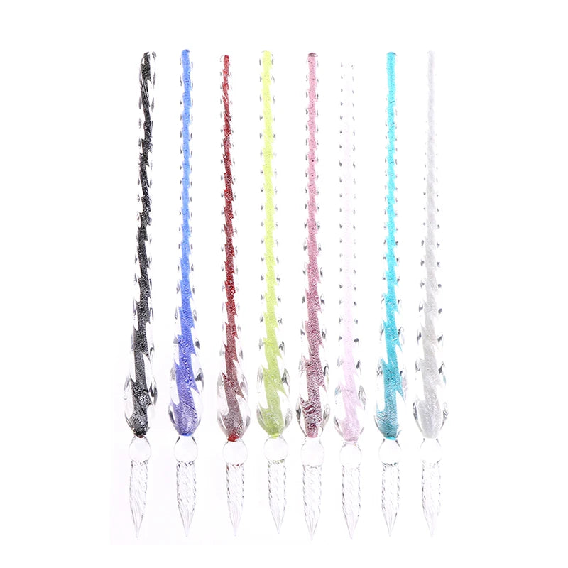 1 Pc Vintage Glass Dip Dipping Pen Signature Filling Ink Fountain Pens Glass Drip Fountain Pen