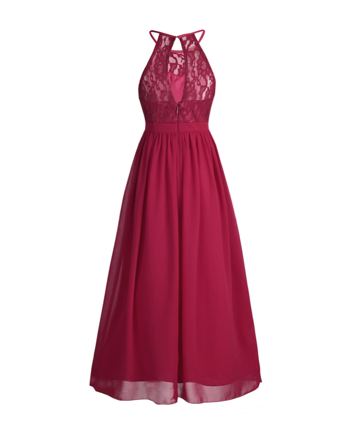 Robe de demoiselle d'honneur en mousseline florale avec découpe au dos pour enfants, tenue de fête d'anniversaire ou de mariage pour filles