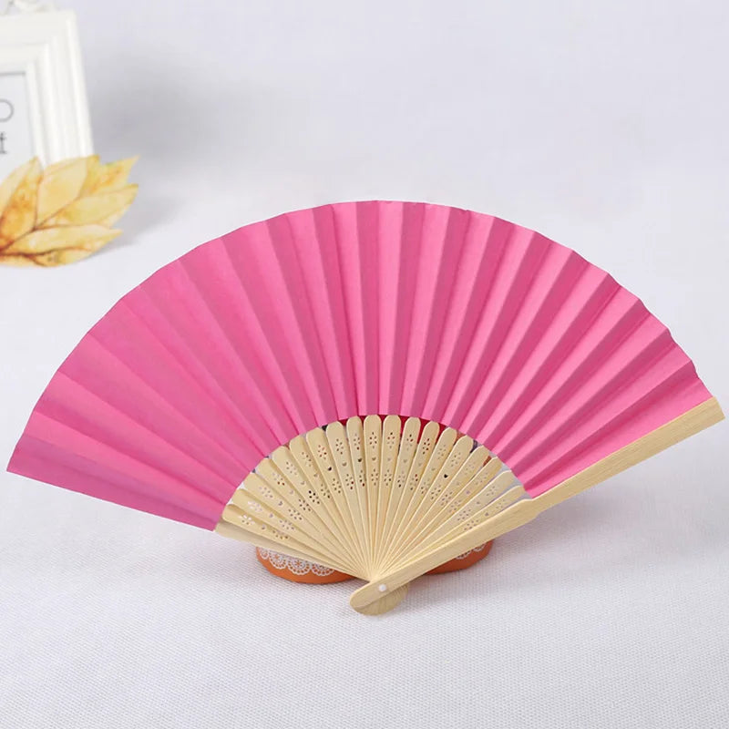 Éventails pliants portables en papier et bambou, blancs, à faire soi-même, pour la calligraphie, la peinture, décoration de mariage, cadeaux de mariage