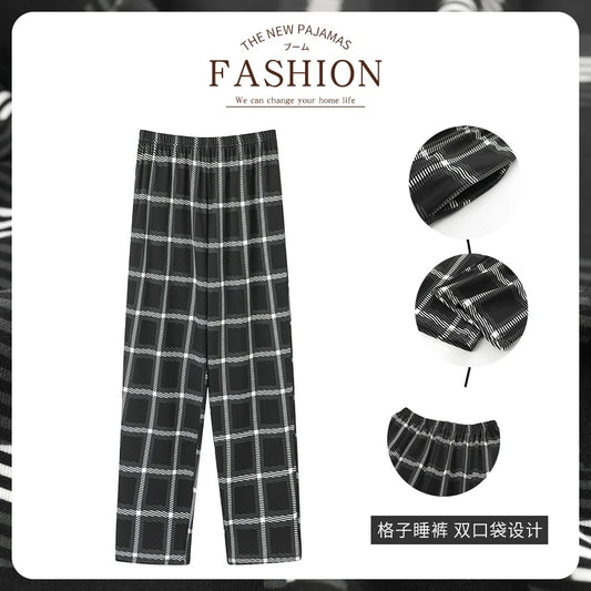 Neue Art Hot Sale Baumwoll-Karo-Pyjamahose für Erwachsene, Heimtextilien, Baumwollhose, Baumwollpyjama, Herren-Schlafunterteil, Homewear