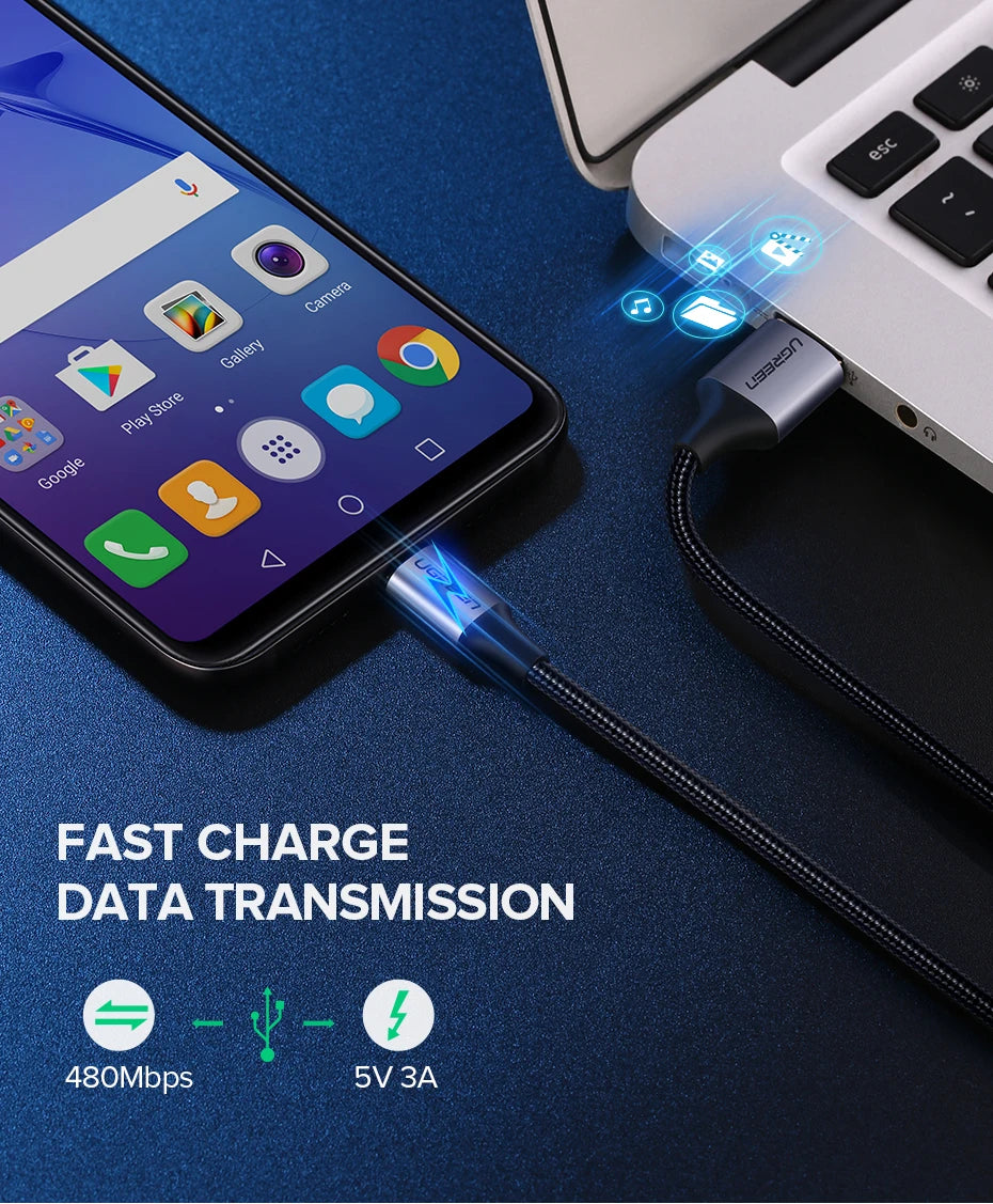 UGREEN Micro USB Cable Fast Quick Charger Cable USB to Micro USB 2.0 Android Charging Cord for Samsung Galaxy S7 S6 Note Wire