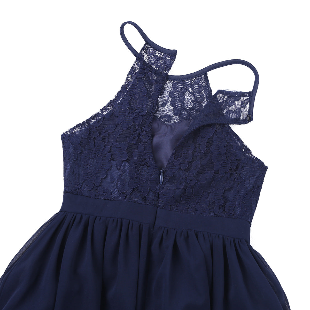 Robe de demoiselle d'honneur en mousseline florale avec découpe au dos pour enfants, tenue de fête d'anniversaire ou de mariage pour filles