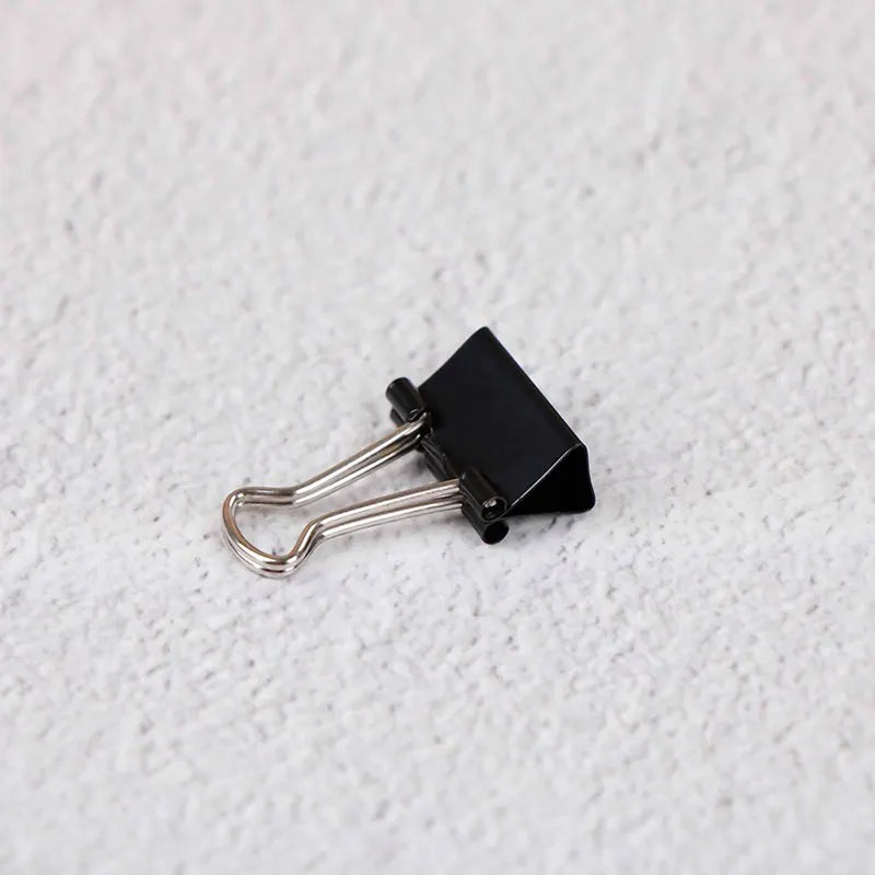 10pcs  Black Metal Binder Clips Notes Letter Paper Clip Office Supplies Binding Securing Clips 15/19/25/32mm