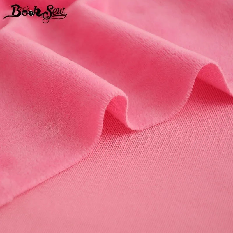 Solid Color Short Plush Velvet Fabric Super Soft Cloth Diy Handmade Home Textile Toy Apparel Cushion Pillow Blanket Material