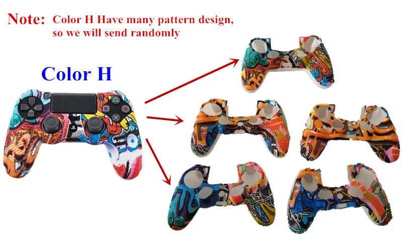 Coque de protection antidérapante en silicone souple pour manette SONY Playstation 4 PS4, compatible avec les gamepads PS4 Pro Slim