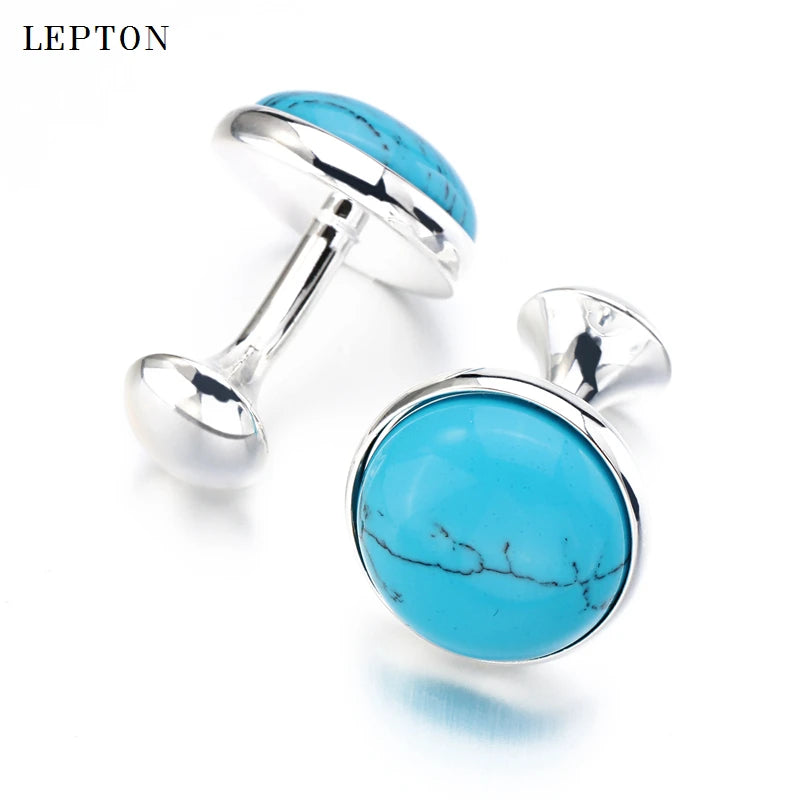 Unaufdringlicher Luxus Tigerauge-Manschettenknöpfe für Herren Lepton Hochwertige runde Tigerauge-Manschettenknöpfe Relojes gemelos Bestes Geschenk