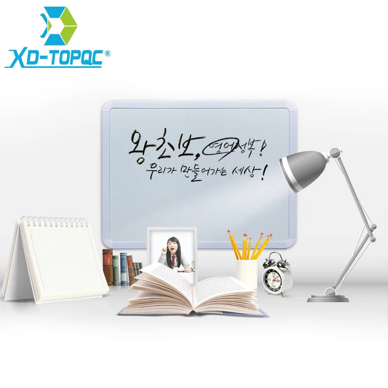 4 Stile magnetische Whiteboard 1pc PVC Rahmen Nachricht Whiteboard für Kühlschrank Rundecke Dekoration Nachricht Zeichentafel für Notizen