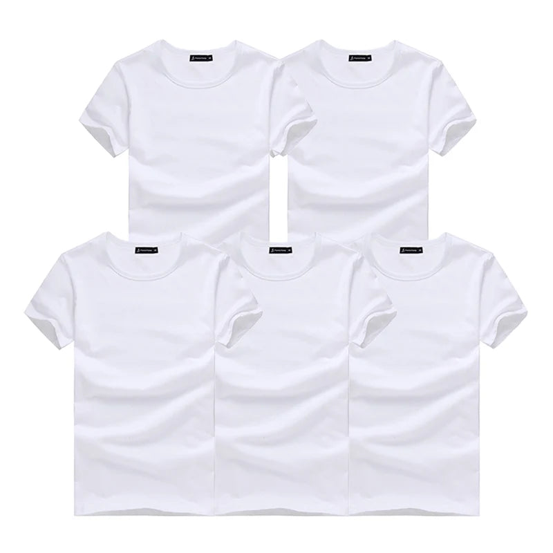 Pioneer Camp 5er-Set Einfaches Herren-T-Shirt Unifarben 100% Baumwolle T-Shirts Herren Neu eingetroffen Kurzarm Herren T-Shirt Einfach Täglich Casual
