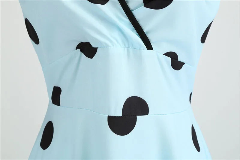 Woman Retro Dresses Audrey Hepburn 1950s 60s Rockabilly Polka Dot Bow Pinup Ball Grown Party Robe  Vestidos