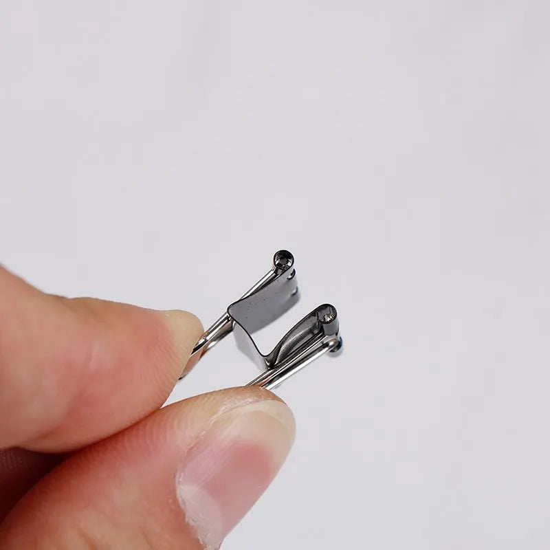10pcs  Black Metal Binder Clips Notes Letter Paper Clip Office Supplies Binding Securing Clips 15/19/25/32mm