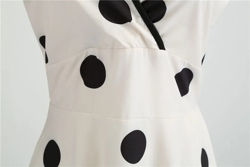 Woman Retro Dresses Audrey Hepburn 1950s 60s Rockabilly Polka Dot Bow Pinup Ball Grown Party Robe  Vestidos