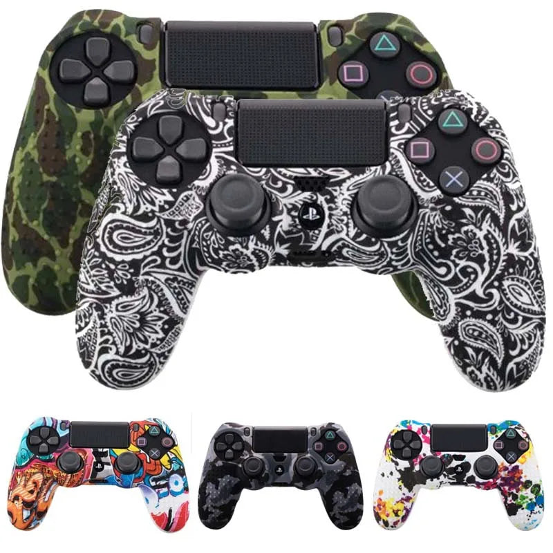 Coque de protection antidérapante en silicone souple pour manette SONY Playstation 4 PS4, compatible avec les gamepads PS4 Pro Slim