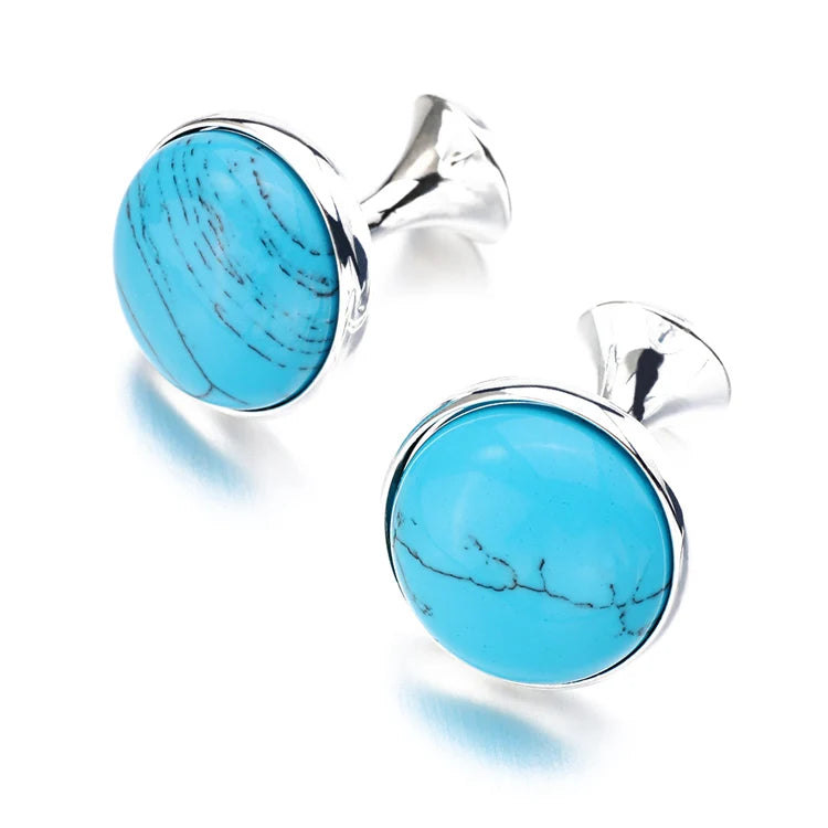 Unaufdringlicher Luxus Tigerauge-Manschettenknöpfe für Herren Lepton Hochwertige runde Tigerauge-Manschettenknöpfe Relojes gemelos Bestes Geschenk